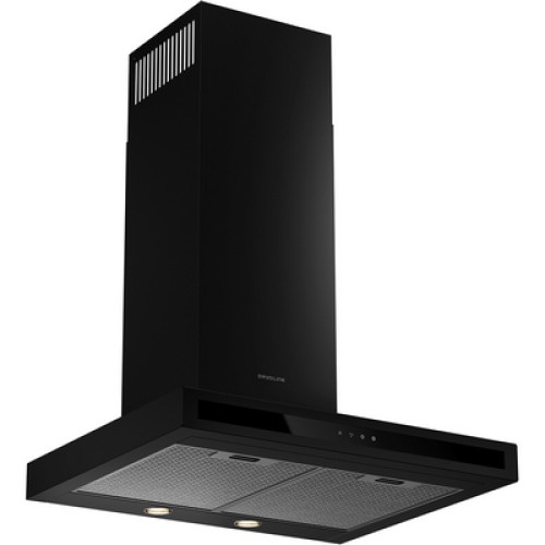 ΑΠΟΡΡΟΦ.ΤΖΑΚΙ 60CM DAVOLINE SQUARE BL 60 BLACK A (765m3/h / ΑΦΗΣ / DROP CONTROL)